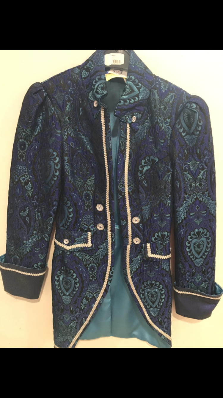 Veste renaissance luxe bleue Femme